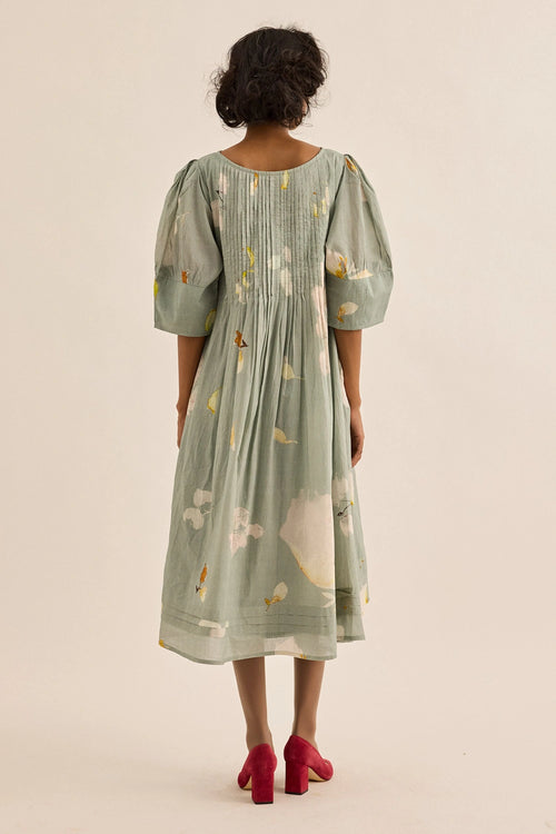 Sage Green Cornflower Dress