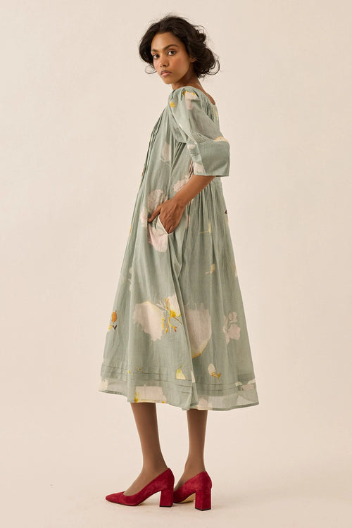 Sage Green Cornflower Dress
