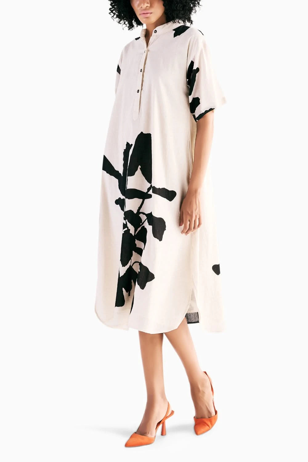 Moonlit Flora Shirt Dress