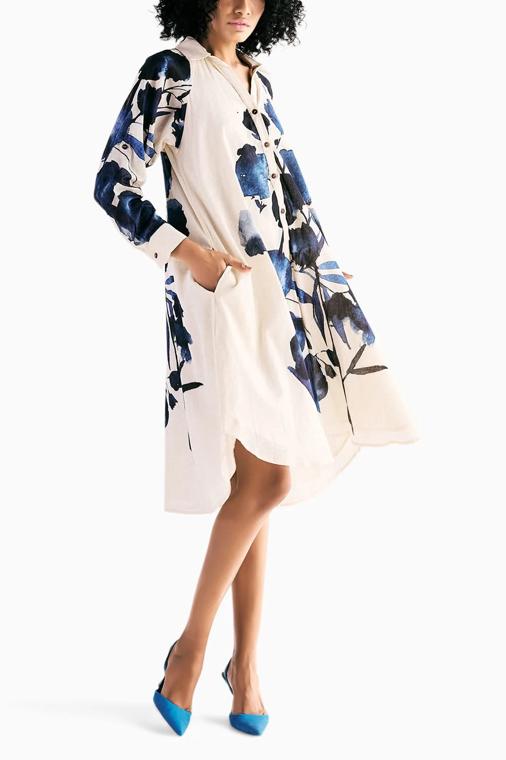 Blue Orchid Shirt Dress