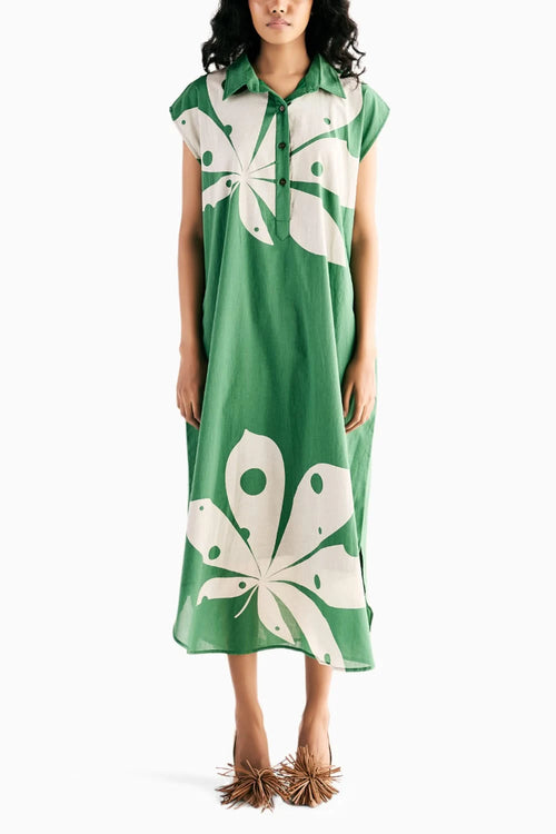 Maple Leaf Shirt Dress