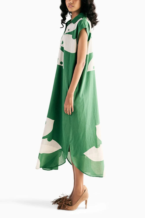 Maple Leaf Shirt Dress