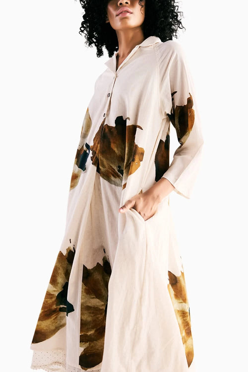 Wild Carnations Shirt Dress
