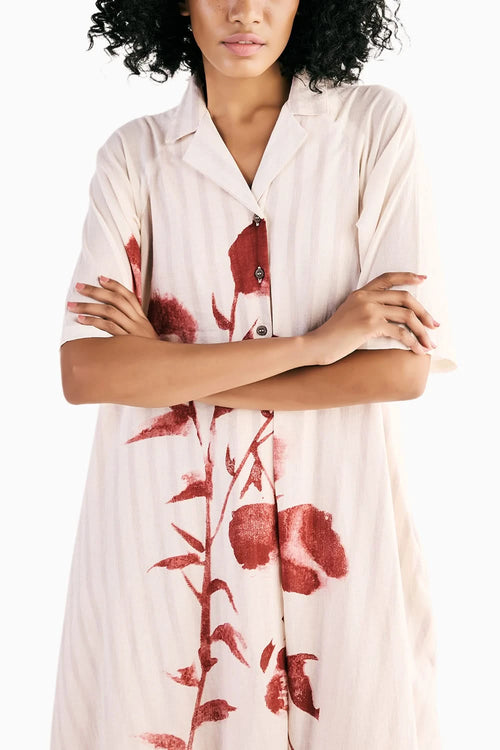 Wild Rose Shirt Dress