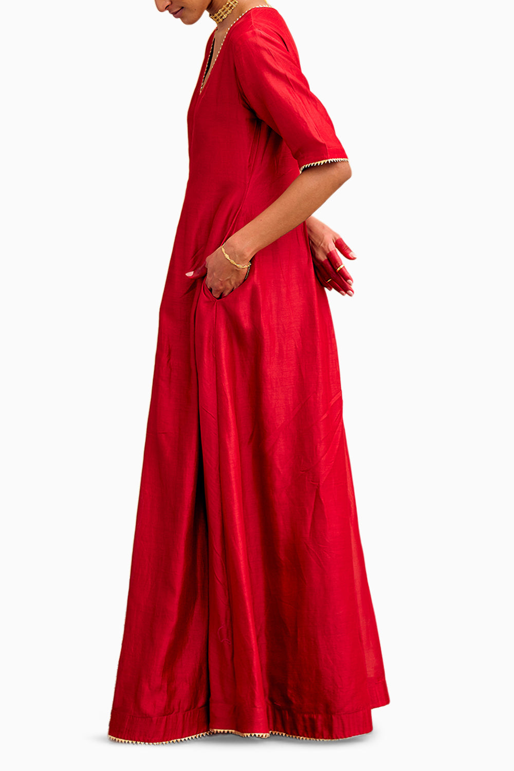 Jashn Red Jumpsuit