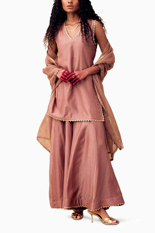 Kishmish Brown Sharara Set
