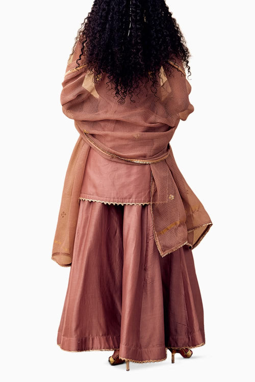 Kishmish Brown Sharara Set
