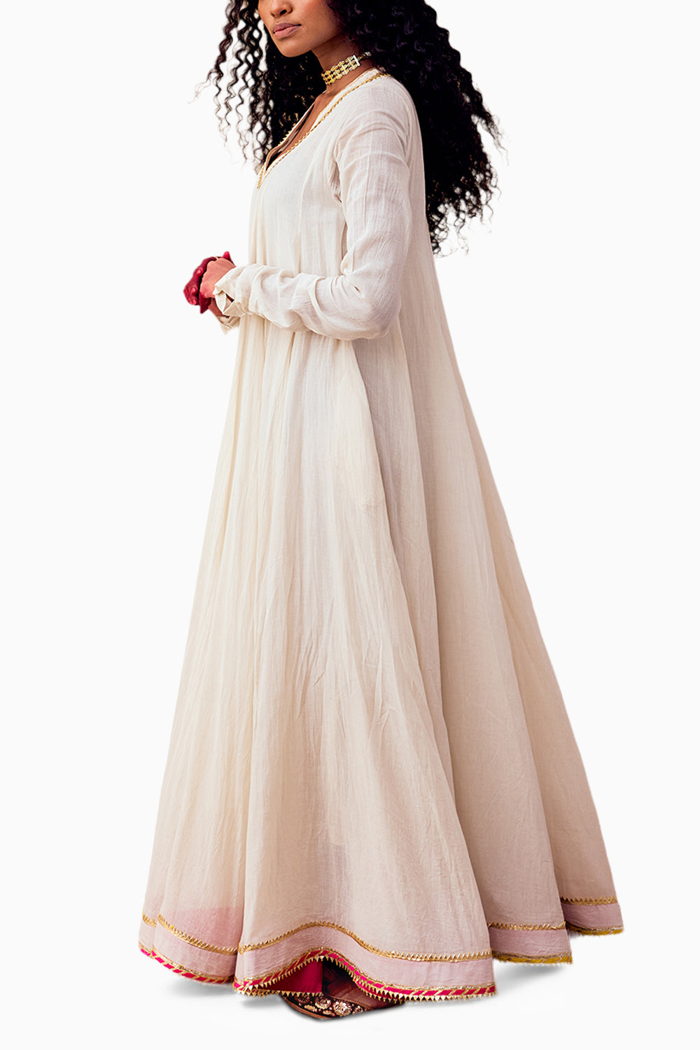 Gehna Off White Maxi Dress