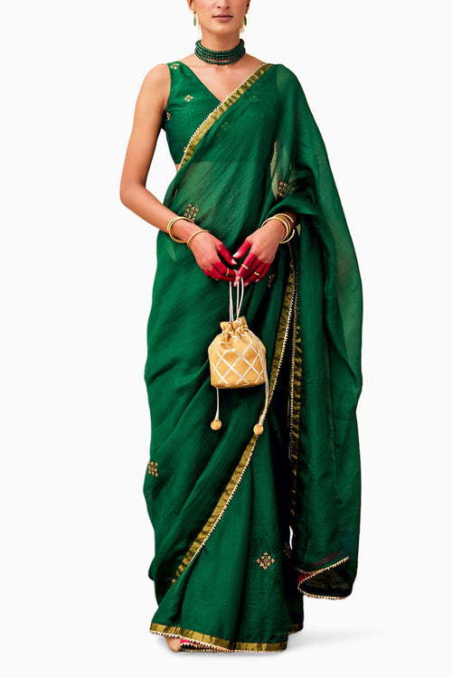 Ghazal Green Saree