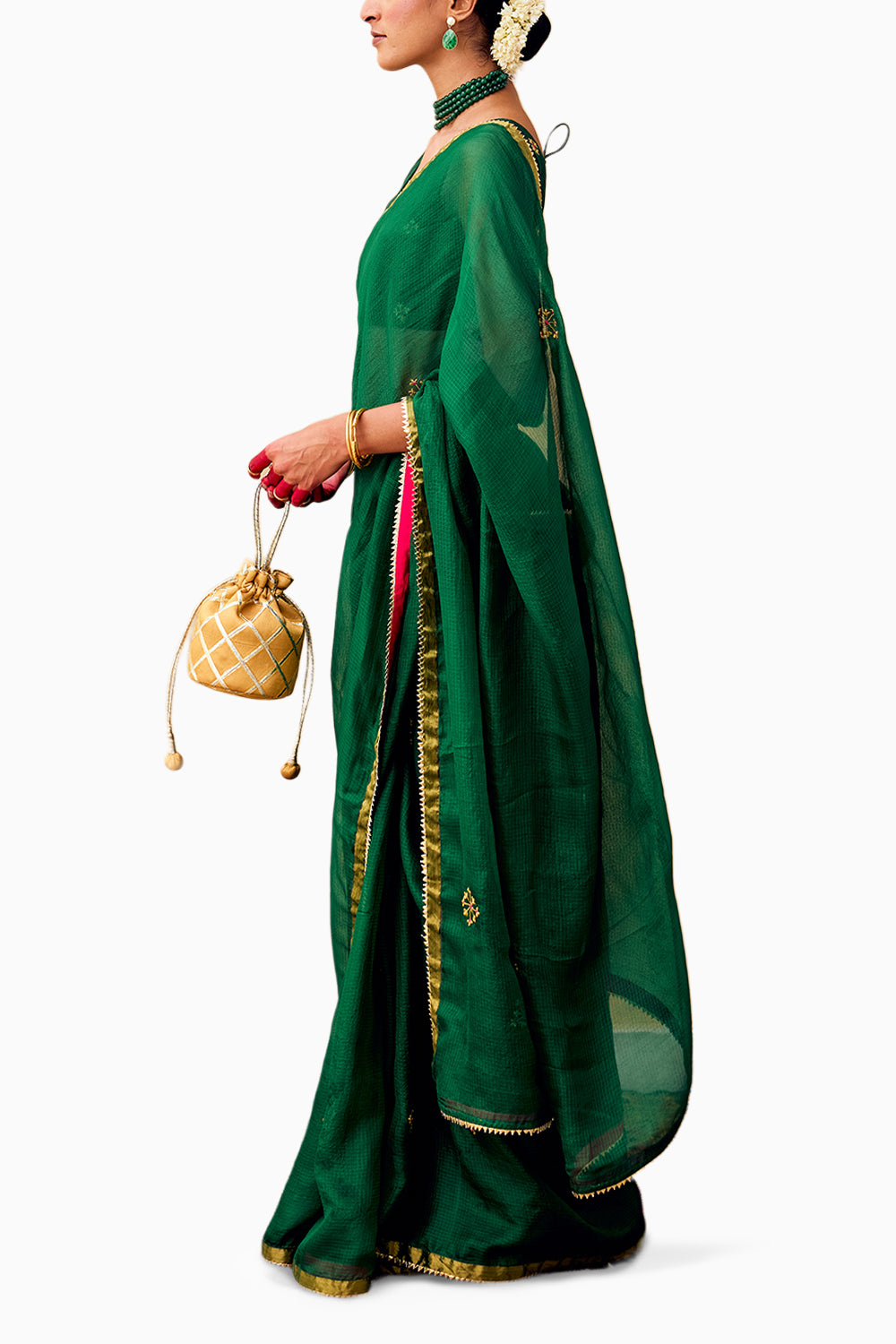 Ghazal Green Saree