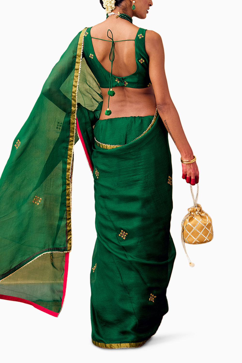 Ghazal Green Saree