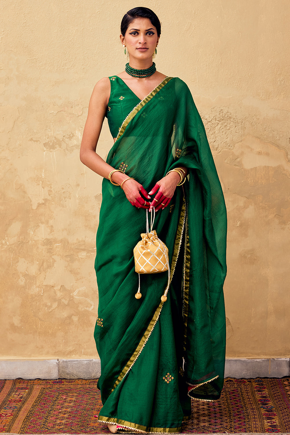 Ghazal Green Saree