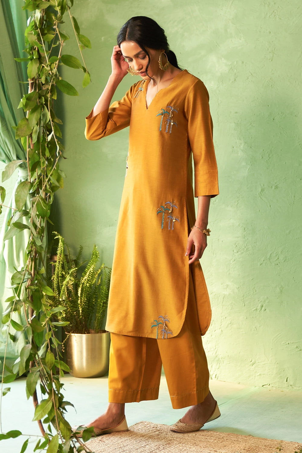Kinaara Mustard Kurta Set