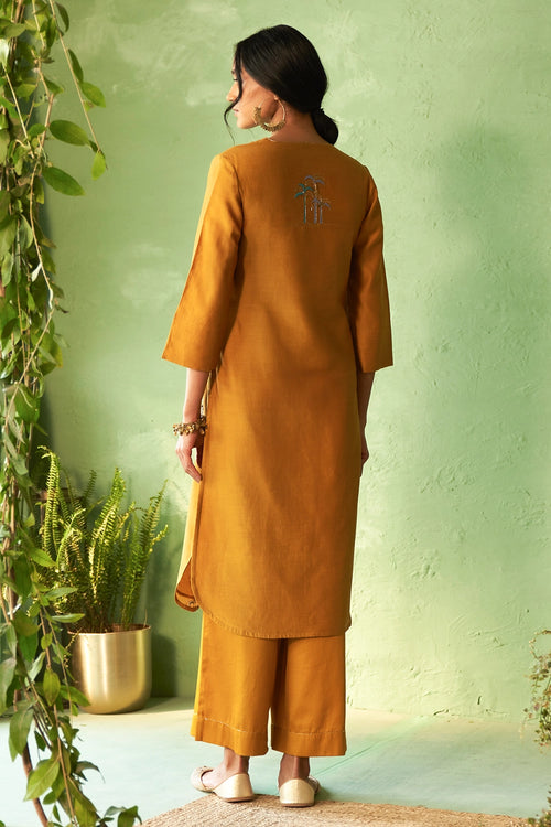 Kinaara Mustard Kurta Set