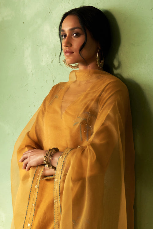 Kinaara Mustard Kurta Set