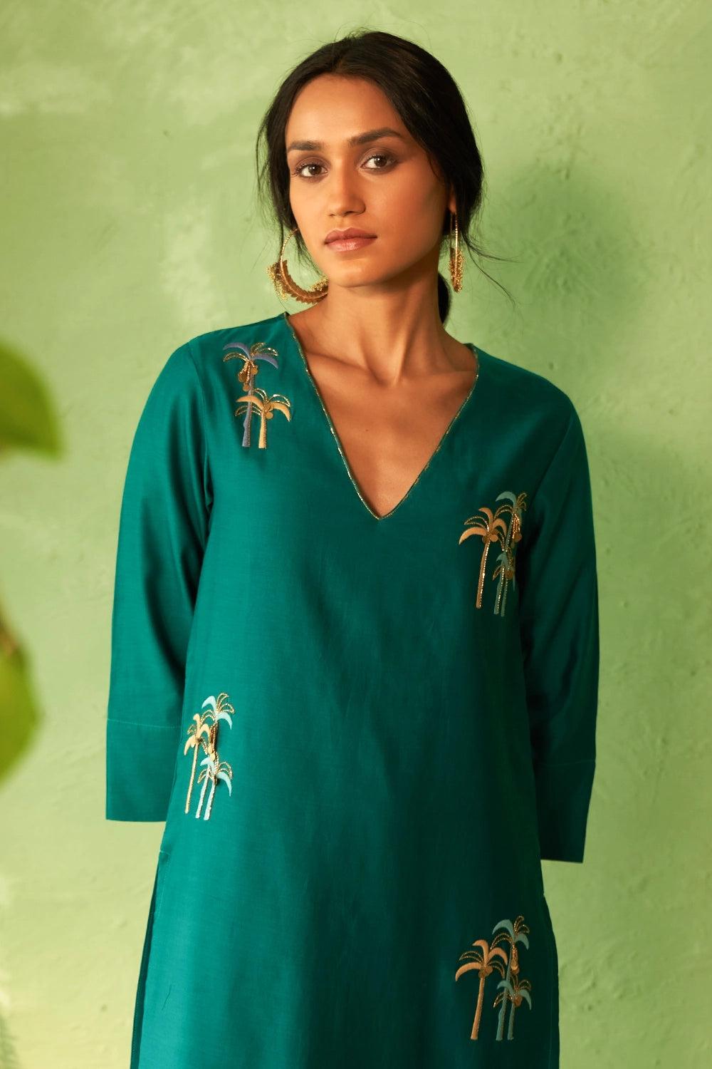Peacock Green Tunic Set