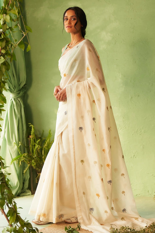 Kinaara saree with Tea Green Blouse
