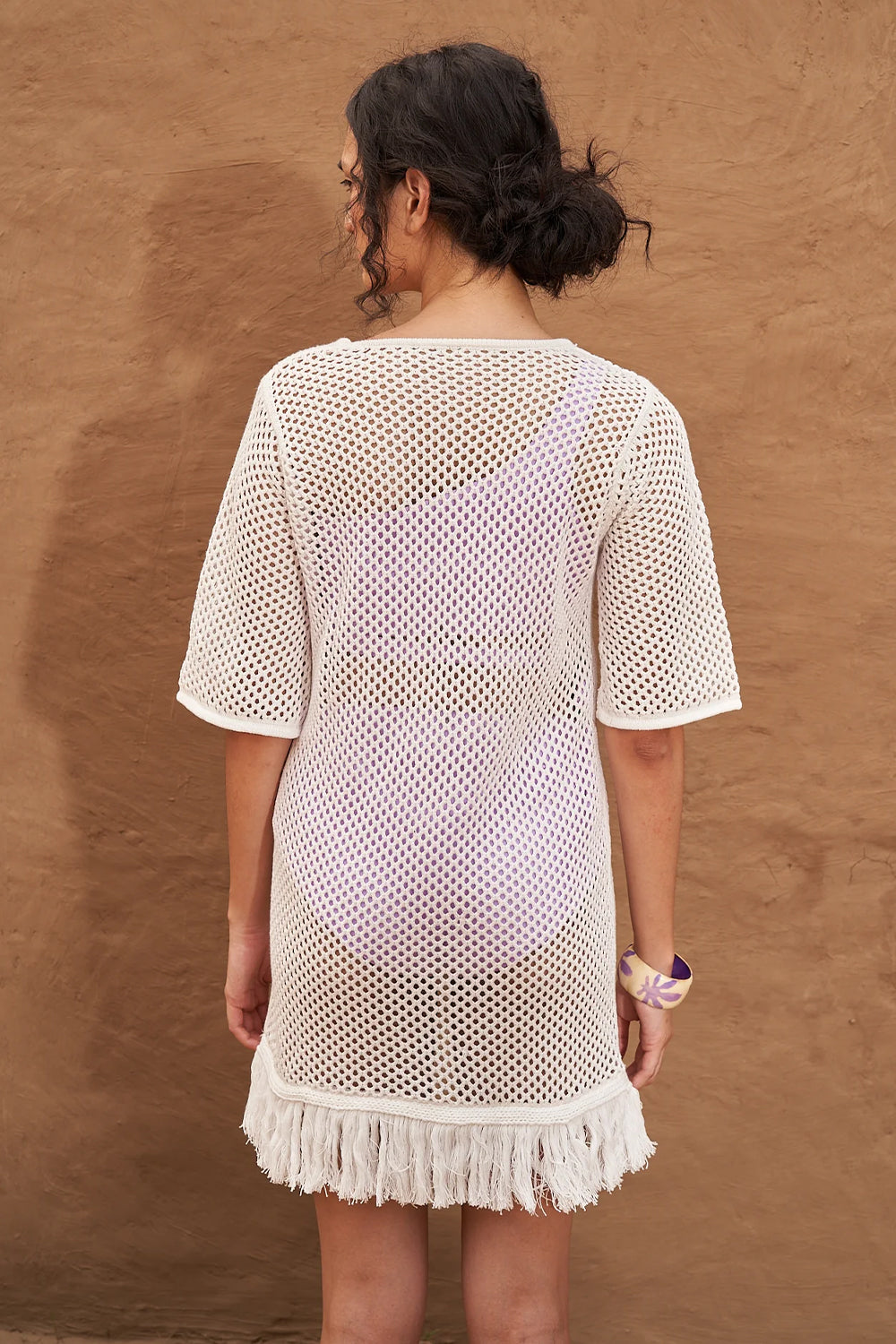 Amaya White Knit Dress