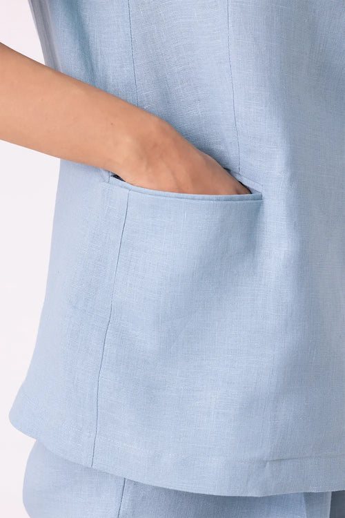 Jo Blue Linen Jacket