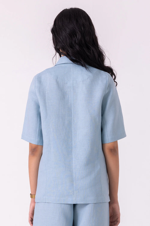 Jo Blue Linen Jacket