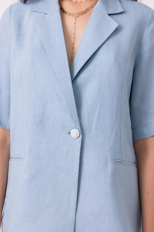 Jo Blue Linen Jacket
