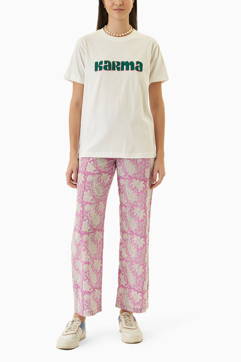 Karma Embroidered T-shirt