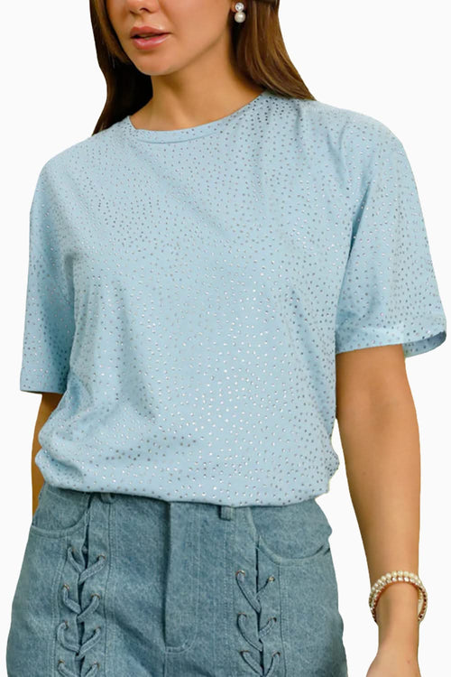 Opal Swarovski Soft Blue T-Shirt