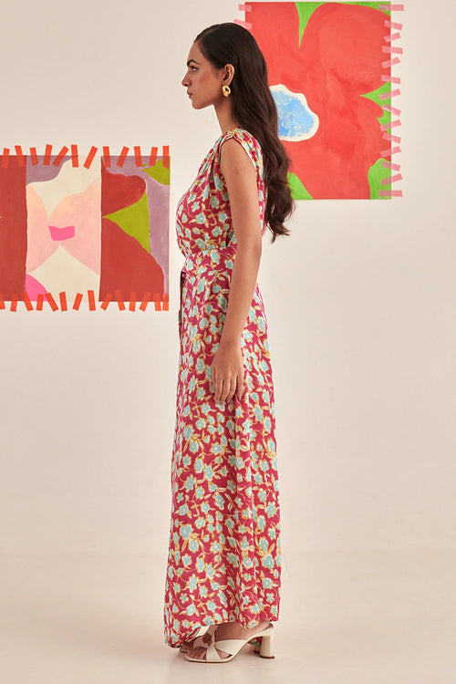 One Shoulder Draped Dress
