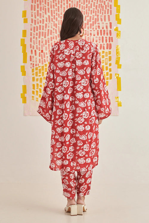 Rose Scarlet Relaxed Co-ord Set