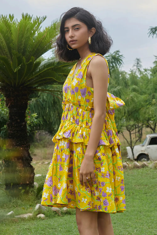Le Lemon Fleur Babydoll Dress