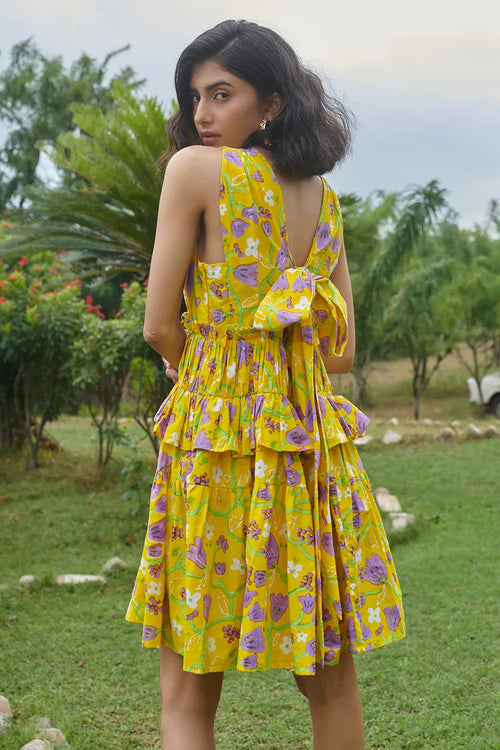 Le Lemon Fleur Babydoll Dress