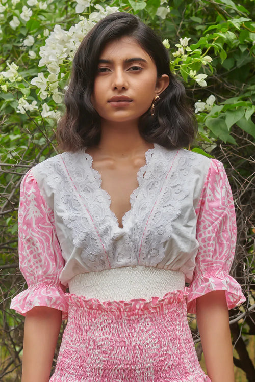 White Meadow Lace Top