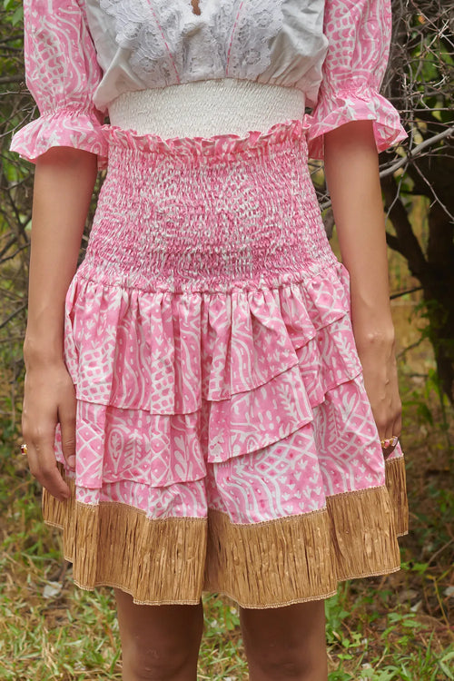 Barbie Smocked Raffia Skirt