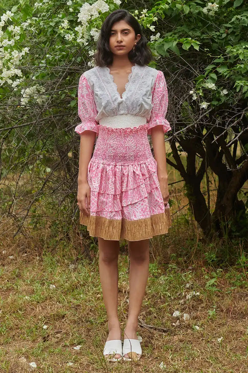 Barbie Smocked Raffia Skirt