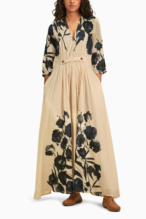 Blue Forest Off White Dress