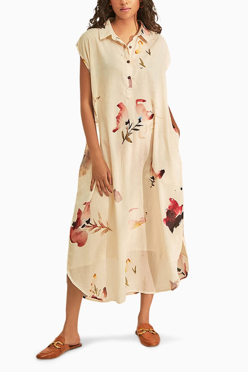Off White Blossom Dress
