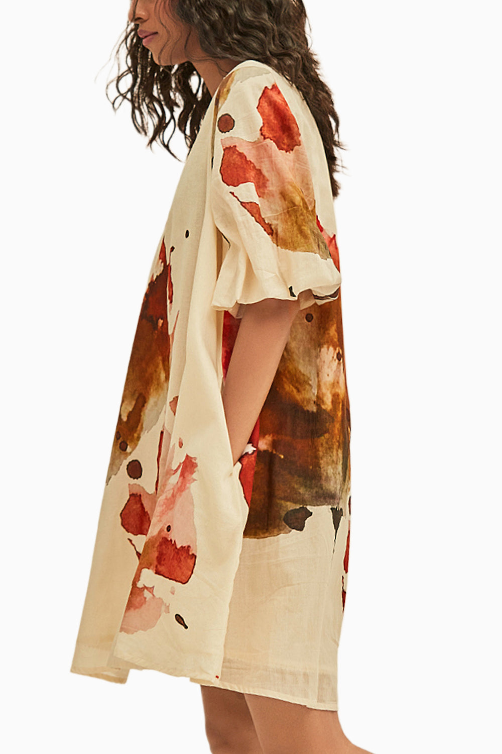 Wild Poppies Off White Dress