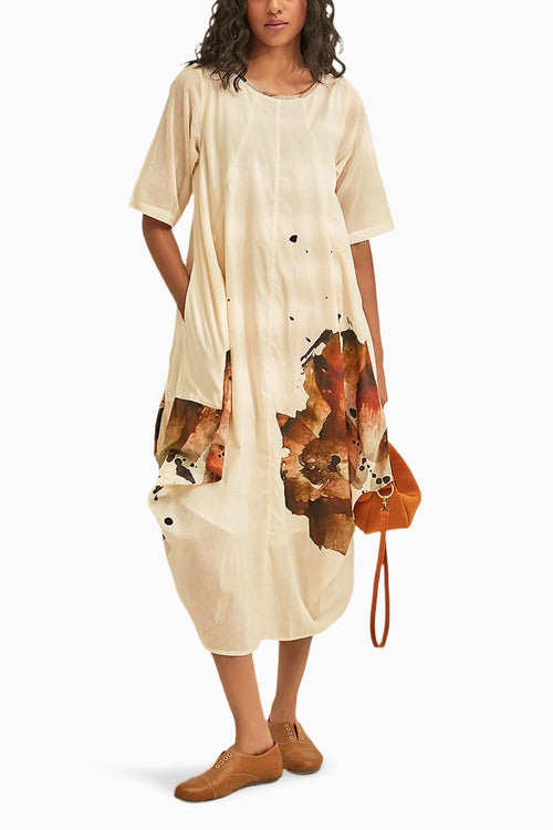 Myna Jhabla Off White Dress