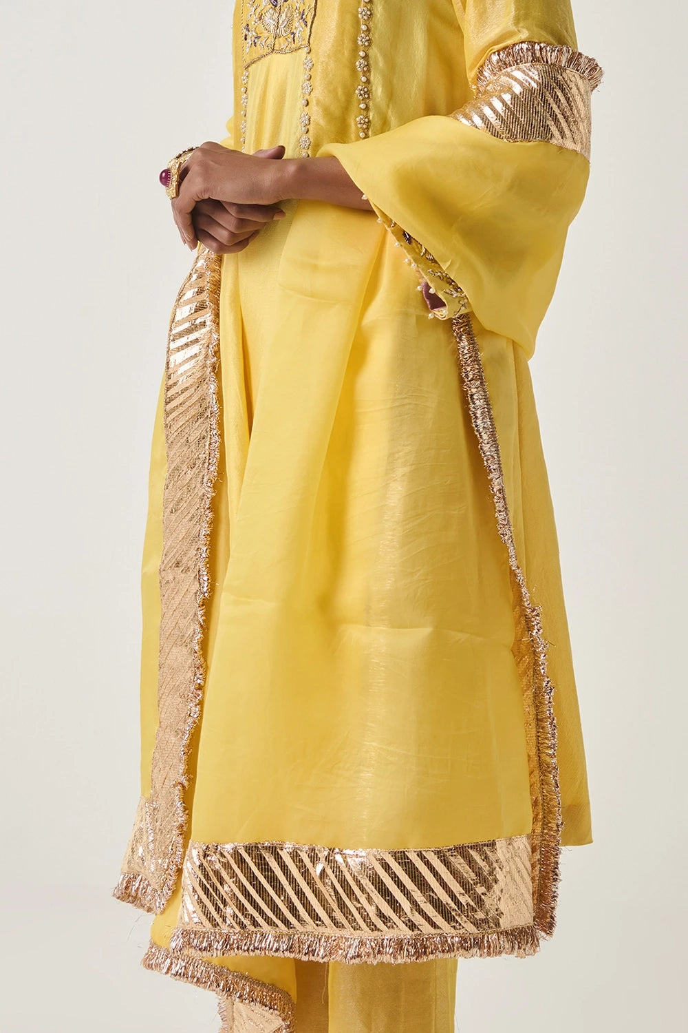 Khayaal Silk Tissue Kurta Set With Dupatta