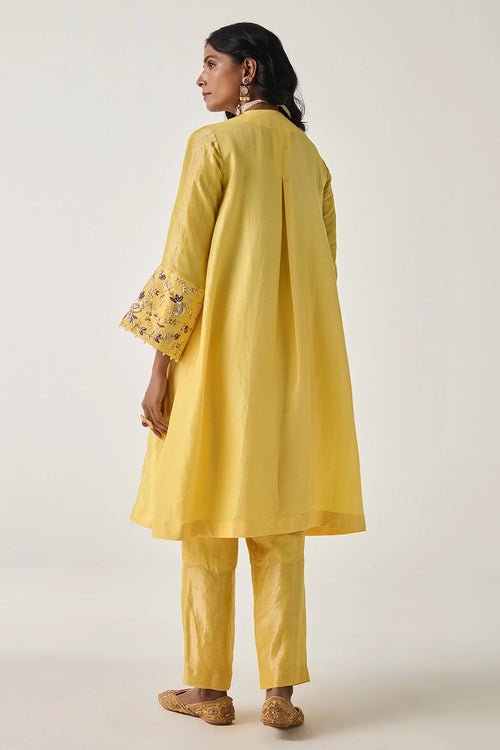 Khayaal Silk Tissue Kurta Set With Dupatta