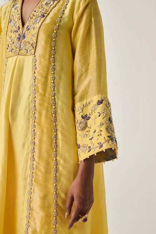 Khayaal Silk Tissue Kurta Set With Dupatta