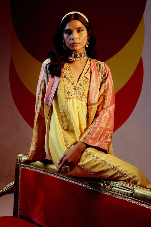 Khayaal Silk Tissue Kurta Set