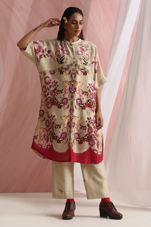 Beige Rustora Tunic Set