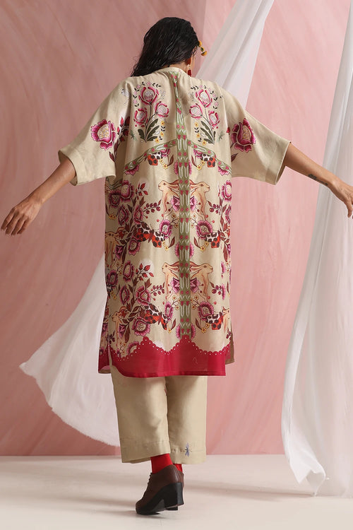 Beige Rustora Tunic Set