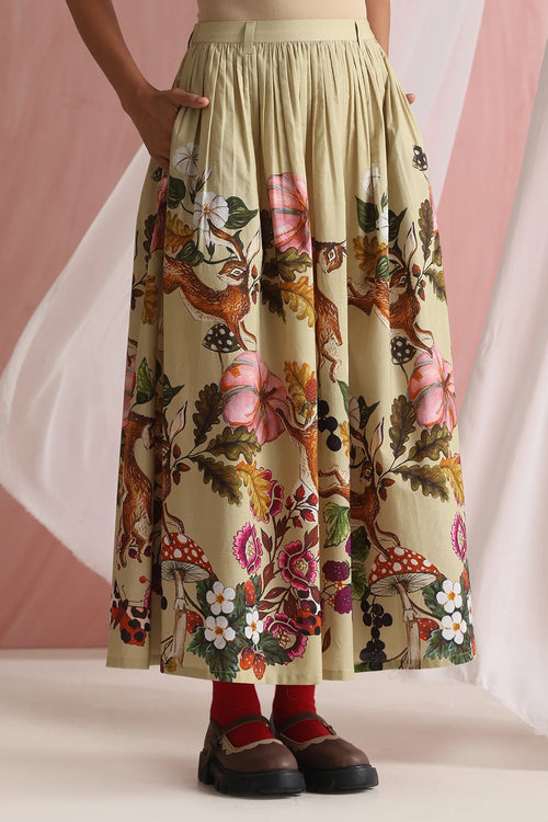 Pale Olive Forest Co-ord Set