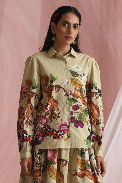Pale Olive Forest Shirt