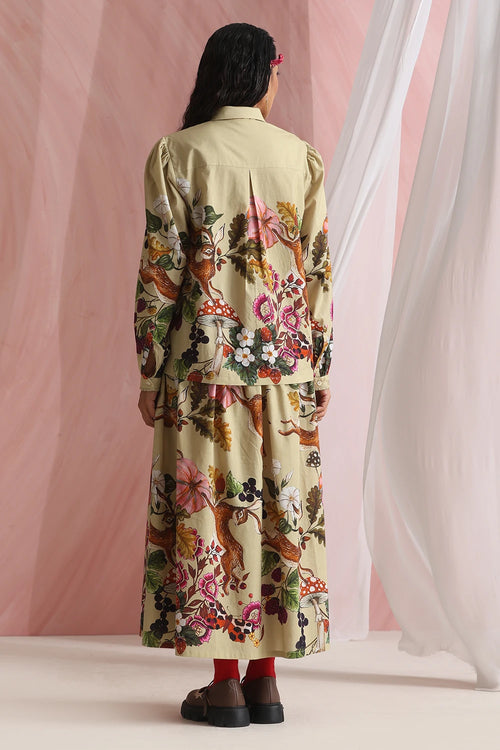 Pale Olive Forest Co-ord Set