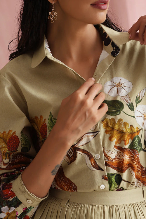 Pale Olive Forest Shirt
