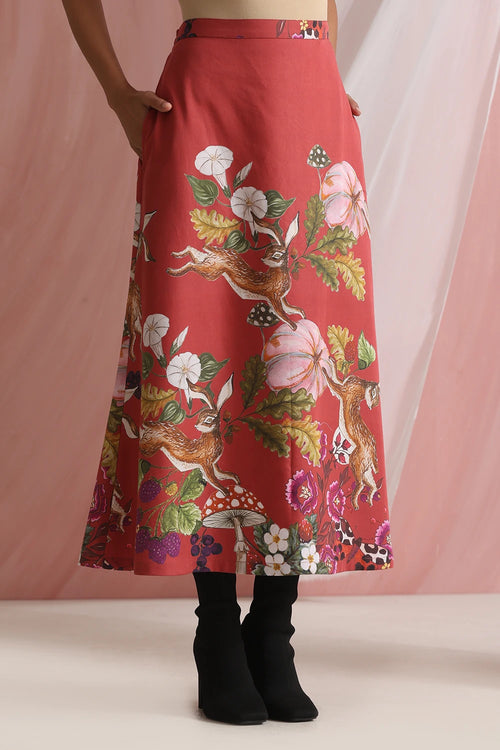 Raspberry Red Wanderlit Skirt