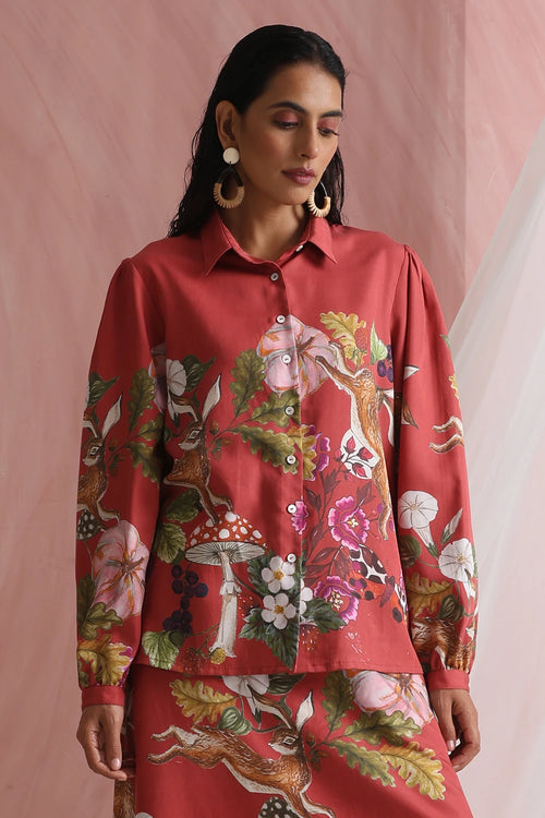 Raspberry Red Wanderlit Co-ord Set